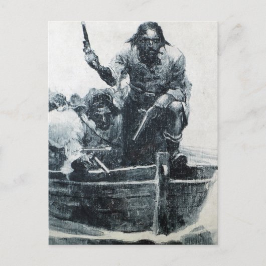 Carte Postale Barbe Noire approchant (Devant)