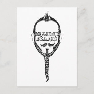 Carte Postale barbe tressée