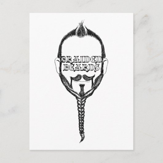 Carte Postale barbe tressée (Devant)