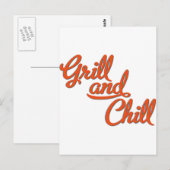 Carte Postale barbecue (Devant / Derrière)