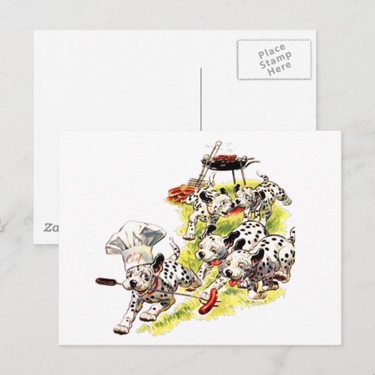 Carte Postale Barbecue (Devant / Derrière)