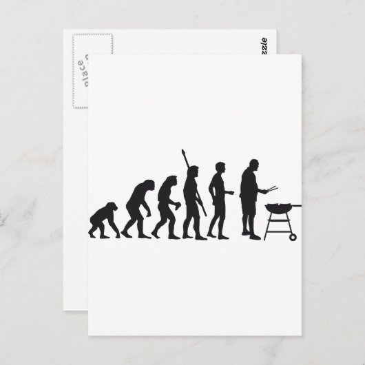 Carte Postale barbecue d'évolution (Devant / Derrière)