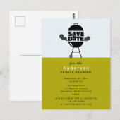 Carte Postale Barbecue grill party Save the Date Postcard (Devant / Derrière)