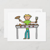 Carte Postale Barbecue Grillmaster BBQ (Devant / Derrière)