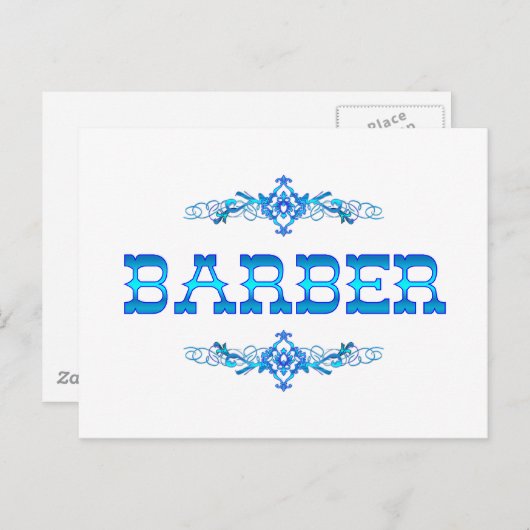 CARTE POSTALE BARBER (Devant / Derrière)