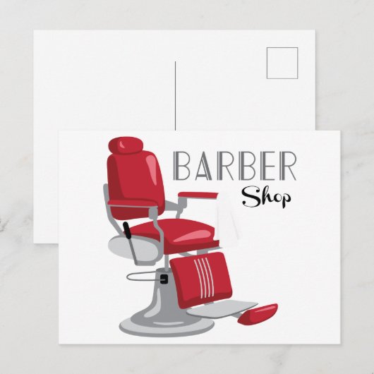 Carte Postale Barber Shop (Devant / Derrière)