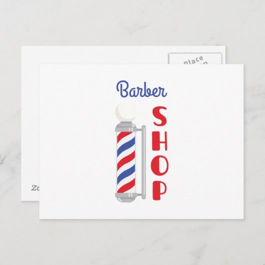 Carte Postale Barber Shop (Devant / Derrière)