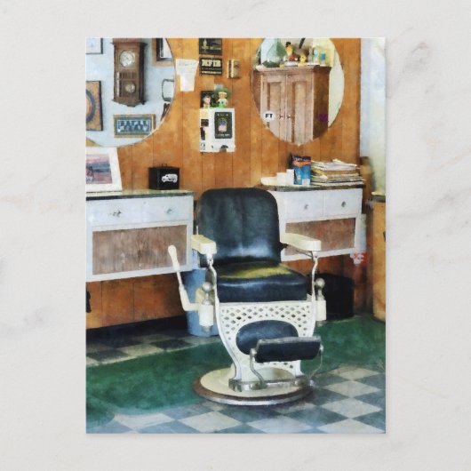 Carte Postale Barber Shop One Chaise (Devant)