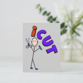 Carte Postale Barber Stick design personne "icut" (Debout devant)