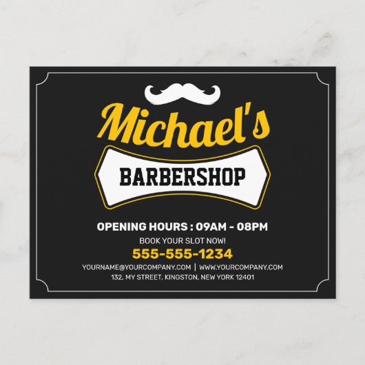 Carte Postale Barbier Classique Coiffeuse Coiffeuse (Devant)