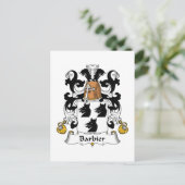 Carte Postale Barbier Family Crest (Debout devant)