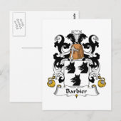 Carte Postale Barbier Family Crest (Devant / Derrière)