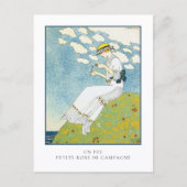 Carte Postale Barbier Petite robe blanche Mode française (Devant)