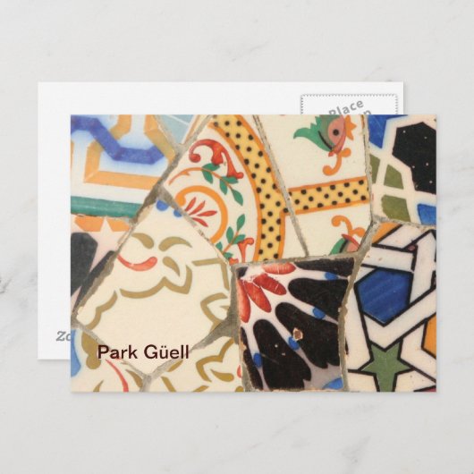 Carte Postale Barcelona- Park Güell (Devant / Derrière)