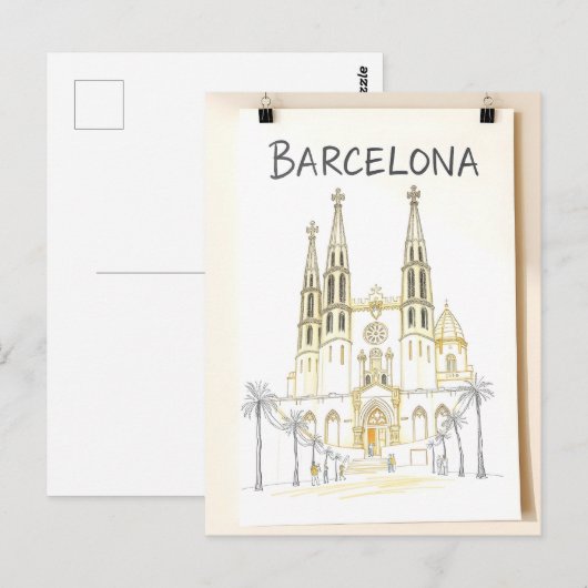 Carte Postale Barcelone (Devant / Derrière)