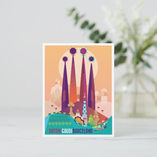 Carte postale Barcelone (Debout devant)