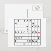 CARTE POSTALE BARCELONE (Devant / Derrière)