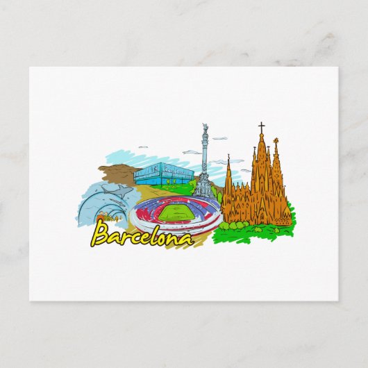 Carte Postale Barcelone - Espagne (Devant)