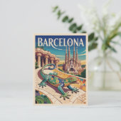 Carte Postale Barcelone Espagne (Debout devant)