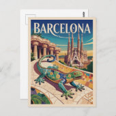 Carte Postale Barcelone Espagne (Devant / Derrière)