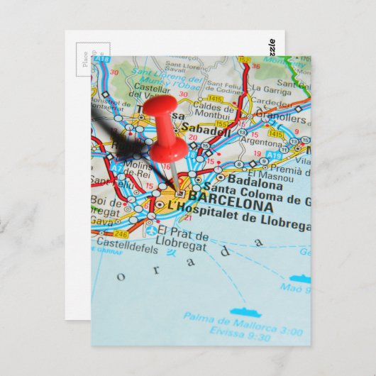 Carte Postale Barcelone, Espagne (Devant / Derrière)