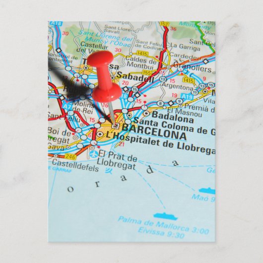 Carte Postale Barcelone, Espagne (Devant)