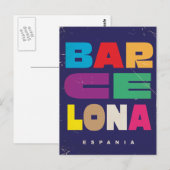 Carte Postale Barcelone Espagne (Devant / Derrière)