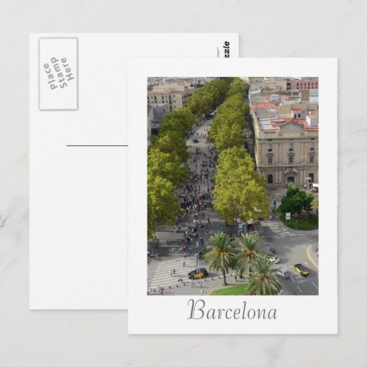 Carte Postale Barcelone Espagne (Devant / Derrière)