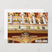 Carte Postale Barcelone Espagne Architecture espagnole colorée (Devant / Derrière)