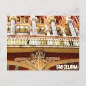 Carte Postale Barcelone Espagne Architecture espagnole colorée (Devant)