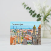 Carte Postale Barcelone, Espagne Belle vue sur la ville (Debout devant)