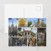 Carte Postale Barcelone Espagne City Photos de Voyage (Devant / Derrière)