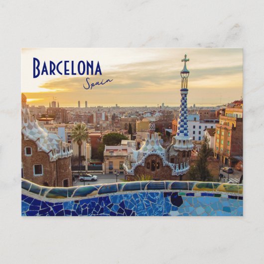 Carte Postale Barcelone, Espagne - Parc Guell (Devant)
