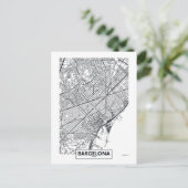 Carte Postale Barcelone, Espagne | Plan de ville (Debout devant)