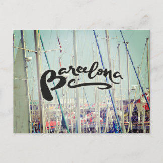 Carte Postale Barcelone Espagne Port Europe Wanderlust