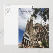 Carte Postale Barcelone Espagne Sagrada Familia (Devant / Derrière)