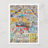 Carte Postale Barcelone Espagne Travel Place Watercolor (Devant)
