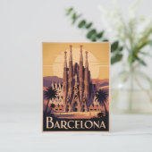 Carte Postale Barcelone Espagne vintage (Debout devant)