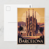 Carte Postale Barcelone Espagne vintage (Devant / Derrière)