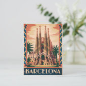 Carte Postale Barcelone Espagne vintage (Debout devant)