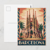 Carte Postale Barcelone Espagne vintage (Devant / Derrière)