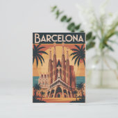 Carte Postale Barcelone Espagne vintage (Debout devant)