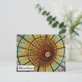 Carte Postale Barcelone Espagne Vitrail Photo Voyage (Debout devant)