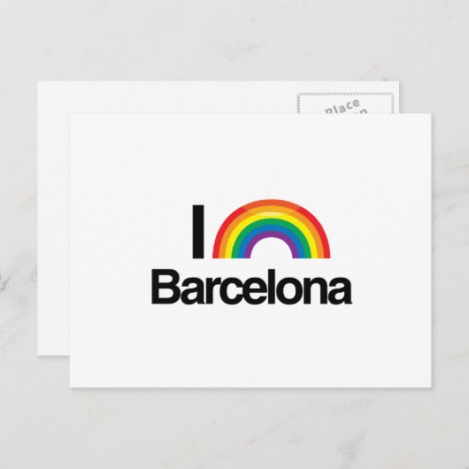 Carte Postale BARCELONE - J'AIME PRIDE.png (Devant / Derrière)