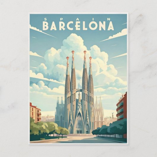 Carte Postale Barcelone : La superbe ville espagnole vibrante (Devant)