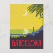 Carte Postale Barcelone par nuit (Devant)
