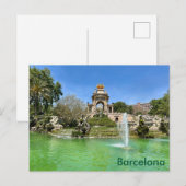 Carte Postale Barcelone – Parc de la Ciutadella (Devant / Derrière)