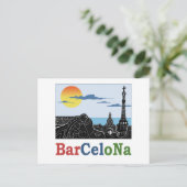 Carte Postale Barcelone Parc Güell (Debout devant)