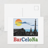 Carte Postale Barcelone Parc Güell (Devant / Derrière)