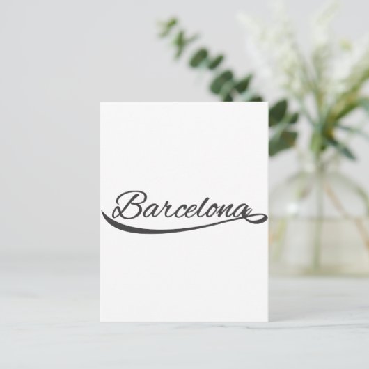 Carte Postale barcelone typographique (Debout devant)